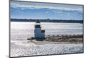 USA, Massachusetts, Nantucket Island. Nantucket Town, Brant Point Lighthouse from Nantucket Ferry.-Walter Bibikow-Mounted Photographic Print