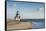 USA, Massachusetts, Nantucket Island. Nantucket Town, Brant Point Lighthouse-Walter Bibikow-Framed Stretched Canvas