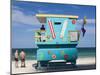 USA, Miami Beach, South Beach, Lifeguard Hut on Miami Beach-Walter Bibikow-Mounted Photographic Print