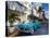 USA, Miami Beach, South Beach, Ocean Drive, Avalon Hotel and 1957 Thunderbird Car-Walter Bibikow-Stretched Canvas