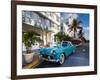 USA, Miami Beach, South Beach, Ocean Drive, Avalon Hotel and 1957 Thunderbird Car-Walter Bibikow-Framed Photographic Print