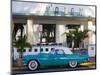 USA, Miami Beach, South Beach, Ocean Drive, Avalon Hotel and 1957 Thunderbird Car-Walter Bibikow-Mounted Photographic Print