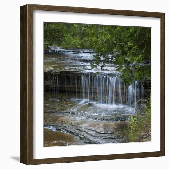 USA, Michigan. Au Train Falls in upper Michigan.-Anna Miller-Framed Photographic Print