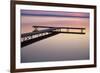 USA Michigan - Dock and lake at dawn, June-Larry West-Framed Photographic Print