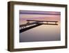 USA Michigan - Dock and lake at dawn, June-Larry West-Framed Photographic Print