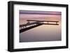 USA Michigan - Dock and lake at dawn, June-Larry West-Framed Photographic Print