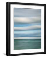 USA, Michigan, Mackinac Island. Abstract blur of Lake Huron from Mission Point-Ann Collins-Framed Photographic Print