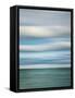 USA, Michigan, Mackinac Island. Abstract blur of Lake Huron from Mission Point-Ann Collins-Framed Stretched Canvas