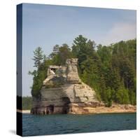 USA, Michigan. Miner's Castle rock formation on lake Superior.-Anna Miller-Stretched Canvas