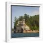 USA, Michigan. Miner's Castle rock formation on lake Superior.-Anna Miller-Framed Photographic Print