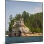 USA, Michigan. Miner's Castle rock formation on lake Superior.-Anna Miller-Mounted Photographic Print