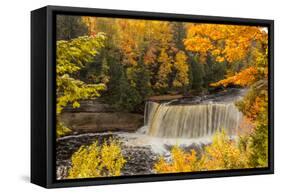 USA, Michigan, Paradise, Tahquamenon Falls State Park, Upper Falls-Frank Zurey-Framed Stretched Canvas
