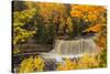 USA, Michigan, Paradise, Tahquamenon Falls State Park, Upper Falls-Frank Zurey-Stretched Canvas