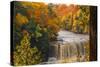 USA, Michigan, Paradise, Tahquamenon Falls State Park, Upper Falls-Sherry Zurey-Stretched Canvas