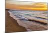 USA, Michigan, Paradise, Whitefish Bay Beach with Waves at Sunrise-Frank Zurey-Mounted Photographic Print