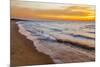 USA, Michigan, Paradise, Whitefish Bay Beach with Waves at Sunrise-Frank Zurey-Mounted Photographic Print