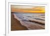 USA, Michigan, Paradise, Whitefish Bay Beach with Waves at Sunrise-Frank Zurey-Framed Photographic Print