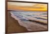 USA, Michigan, Paradise, Whitefish Bay Beach with Waves at Sunrise-Frank Zurey-Framed Photographic Print