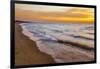 USA, Michigan, Paradise, Whitefish Bay Beach with Waves at Sunrise-Frank Zurey-Framed Photographic Print