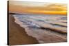 USA, Michigan, Paradise, Whitefish Bay Beach with Waves at Sunrise-Frank Zurey-Stretched Canvas
