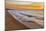 USA, Michigan, Paradise, Whitefish Bay Beach with Waves at Sunrise-Frank Zurey-Mounted Photographic Print