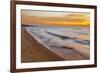 USA, Michigan, Paradise, Whitefish Bay Beach with Waves at Sunrise-Frank Zurey-Framed Photographic Print