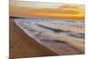 USA, Michigan, Paradise, Whitefish Bay Beach with Waves at Sunrise-Frank Zurey-Mounted Photographic Print