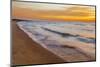 USA, Michigan, Paradise, Whitefish Bay Beach with Waves at Sunrise-Frank Zurey-Mounted Photographic Print