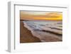 USA, Michigan, Paradise, Whitefish Bay Beach with Waves at Sunrise-Frank Zurey-Framed Photographic Print