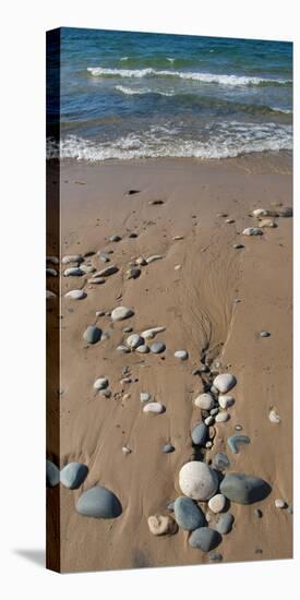 USA, Michigan. Pebbles on a beach along Lake Superior.-Anna Miller-Stretched Canvas