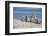 USA, Michigan. Stone towers on the beach of Mackinac Island.-Anna Miller-Framed Photographic Print