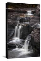 USA, Michigan, Upper Peninsula. Waterfalls in the Presque Isle River-Don Grall-Stretched Canvas