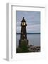 USA, Michigan. Yard decoration lighthouse on Munising Bay.-Anna Miller-Framed Photographic Print