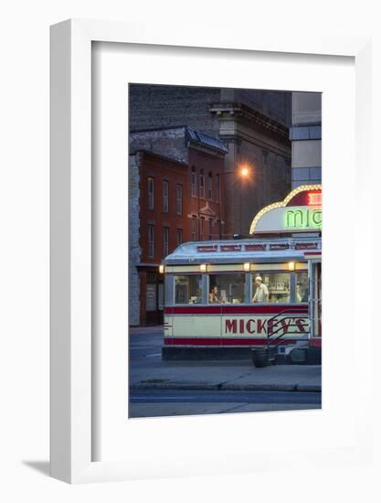 Usa,Midwest, Minnesota, St.Paul, Mickey's Diner-Christian Heeb-Framed Photographic Print