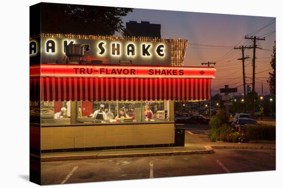 Usa, Midwest, Missouri, Route 66, Springfield, Steak 'N Shake Restaurant-Christian Heeb-Stretched Canvas