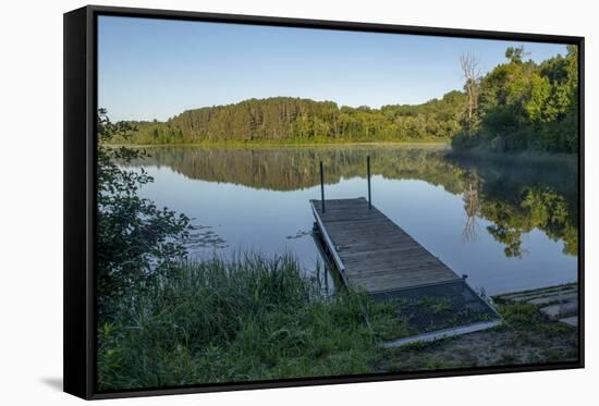 USA, Minnesota, Itasca State Park, Ozawindib Boat Lunch-Peter Hawkins-Framed Stretched Canvas