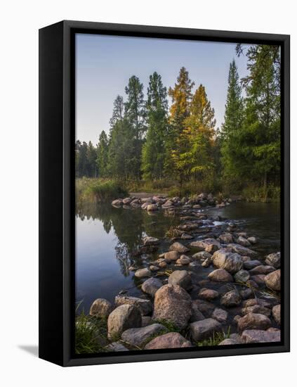 USA, Minnesota, Itasca State Park-Peter Hawkins-Framed Stretched Canvas