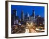 USA, Minnesota, Minneapolis, City Skyline from Interstate Highway I-35W-Walter Bibikow-Framed Photographic Print