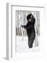 USA, Minnesota, Sandstone, Black Bear Scratching an Itch-Hollice Looney-Framed Photographic Print