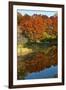 USA, Minnesota, Sunfish Lake, Fall Color Reflected in Pond-Bernard Friel-Framed Premium Photographic Print