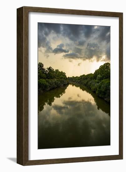 USA, Mississippi. Mississippi River Basin, Sunflower River seen from Woodburn-Kinlock Road bridge-Alison Jones-Framed Photographic Print