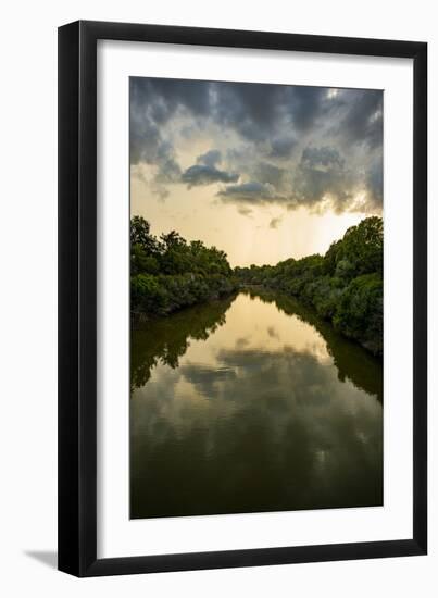 USA, Mississippi. Mississippi River Basin, Sunflower River seen from Woodburn-Kinlock Road bridge-Alison Jones-Framed Photographic Print