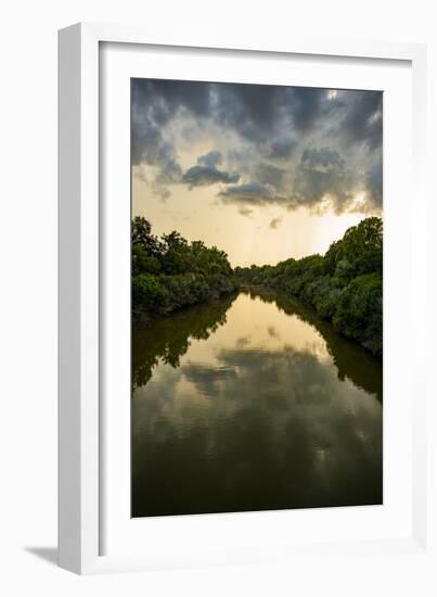 USA, Mississippi. Mississippi River Basin, Sunflower River seen from Woodburn-Kinlock Road bridge-Alison Jones-Framed Photographic Print