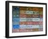 USA, Missouri, Route 66, Near Carthage, Car Number Plates-Alan Copson-Framed Photographic Print