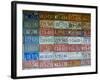 USA, Missouri, Route 66, Near Carthage, Car Number Plates-Alan Copson-Framed Photographic Print