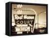 USA, Missouri, Route 66, Springfield, Rest Haven Court Motel-Alan Copson-Framed Stretched Canvas