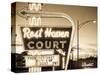 USA, Missouri, Route 66, Springfield, Rest Haven Court Motel-Alan Copson-Stretched Canvas