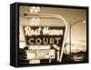 USA, Missouri, Route 66, Springfield, Rest Haven Court Motel-Alan Copson-Framed Stretched Canvas