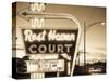 USA, Missouri, Route 66, Springfield, Rest Haven Court Motel-Alan Copson-Stretched Canvas