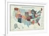 USA Modern Blue-Michael Mullan-Framed Art Print